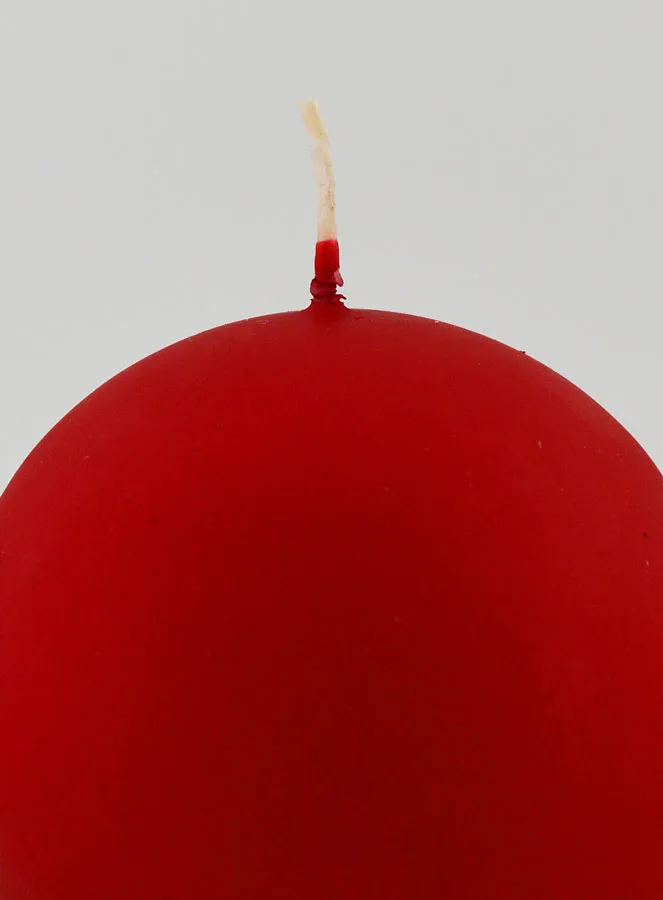 Christmas Bauble Candle 8cm – Velvet Red (pic 3)