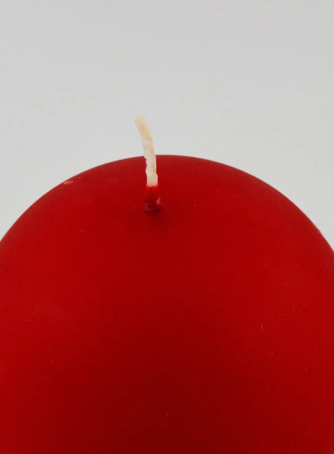 Tabletop Ball Candle – Matt Red (pic 4)