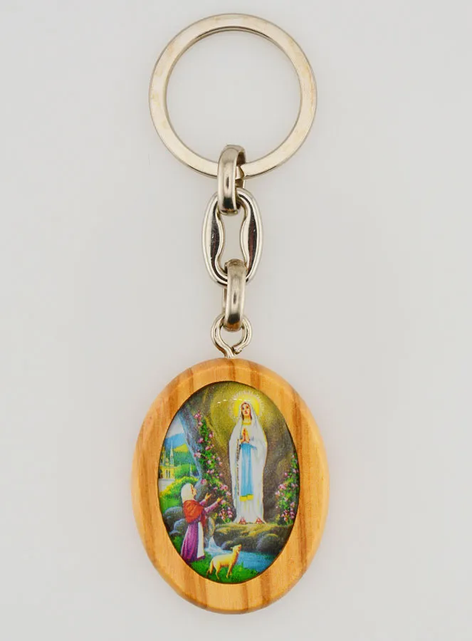 Keyring Our Lady of Lourdes and Saint Christopher (pic 1)