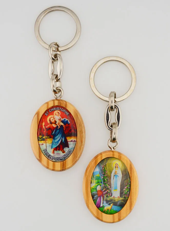 Keyring Our Lady of Lourdes and Saint Christopher (pic 2)
