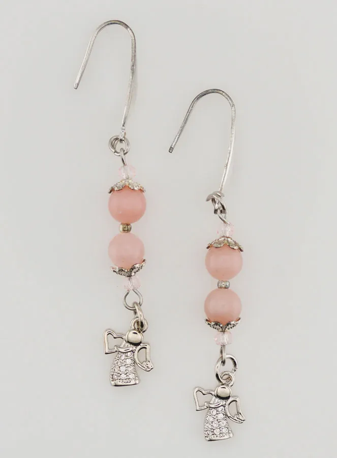 Guardian Angel Opal Earrings – Silvery (pic 1)