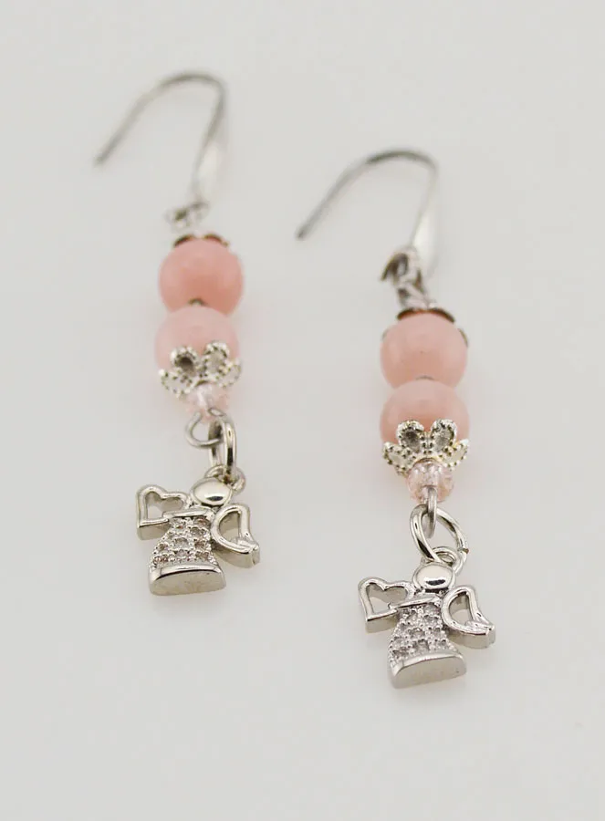 Guardian Angel Opal Earrings – Silvery (pic 2)