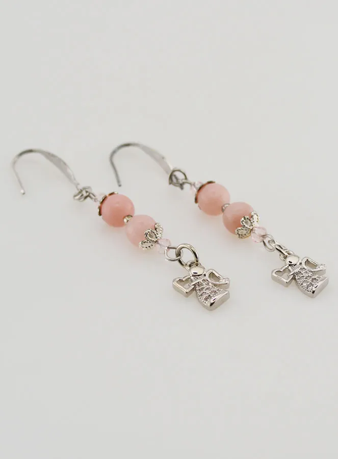 Guardian Angel Opal Earrings – Silvery (pic 4)