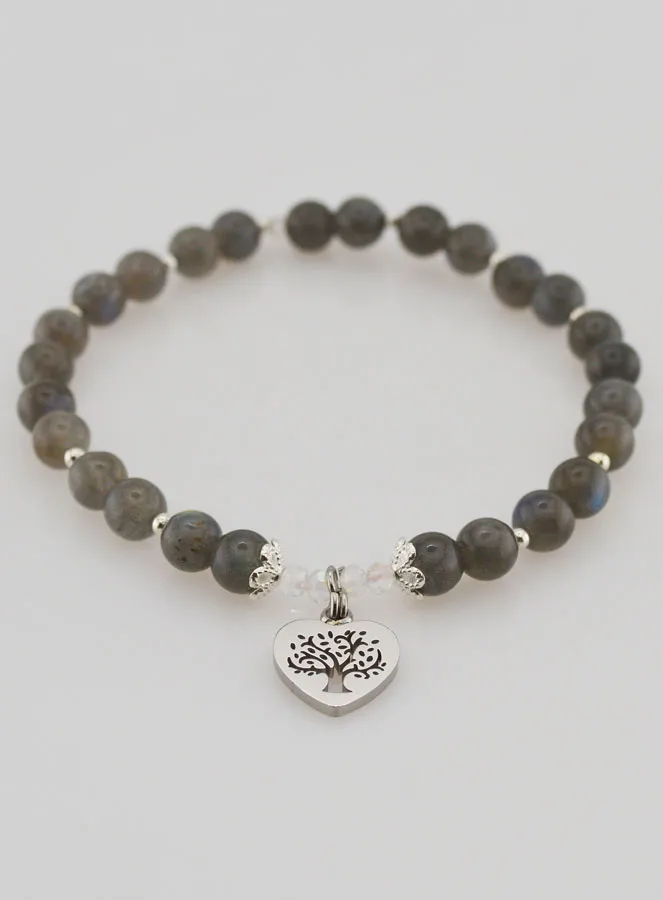 Natural Stone Bracelet – Labradorite and Tree of Life (pic 2)