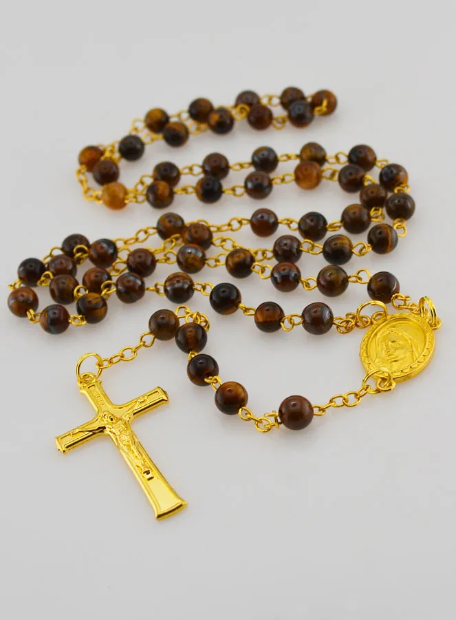 Natural Stone Rosary – Tiger’s Eye (pic 2)