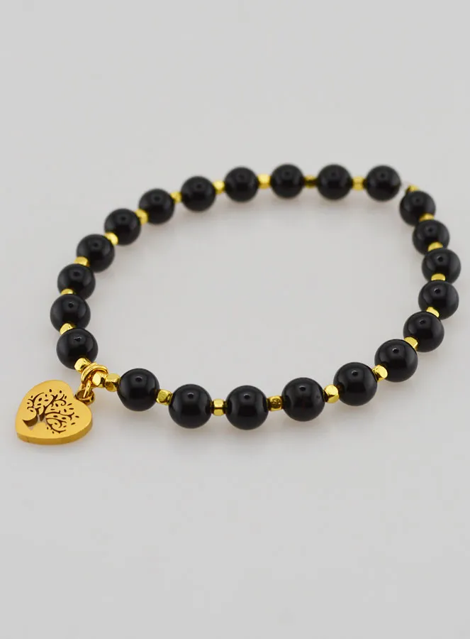 Natural Stone Bracelet – Tourmaline and Tree of Life (pic 3)