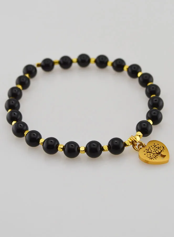 Natural Stone Bracelet – Tourmaline and Tree of Life (pic 4)