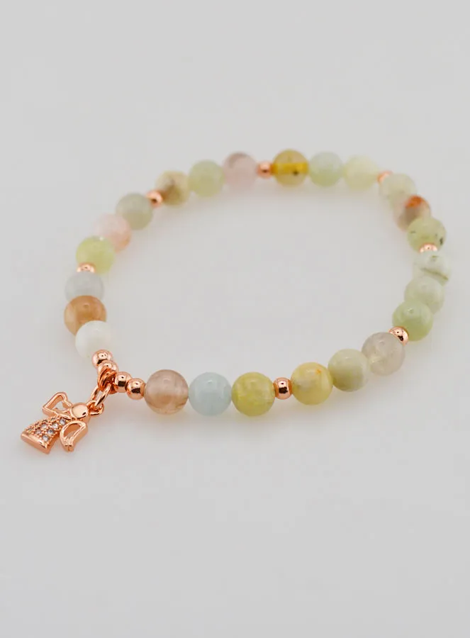 Religious Bracelet – Guardian Angel and Morganite (pic 3)