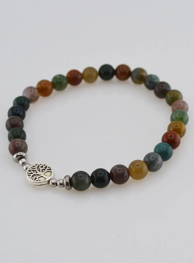 Gemstone Bracelet – Indian Agate and Tree of Life (pic 3)