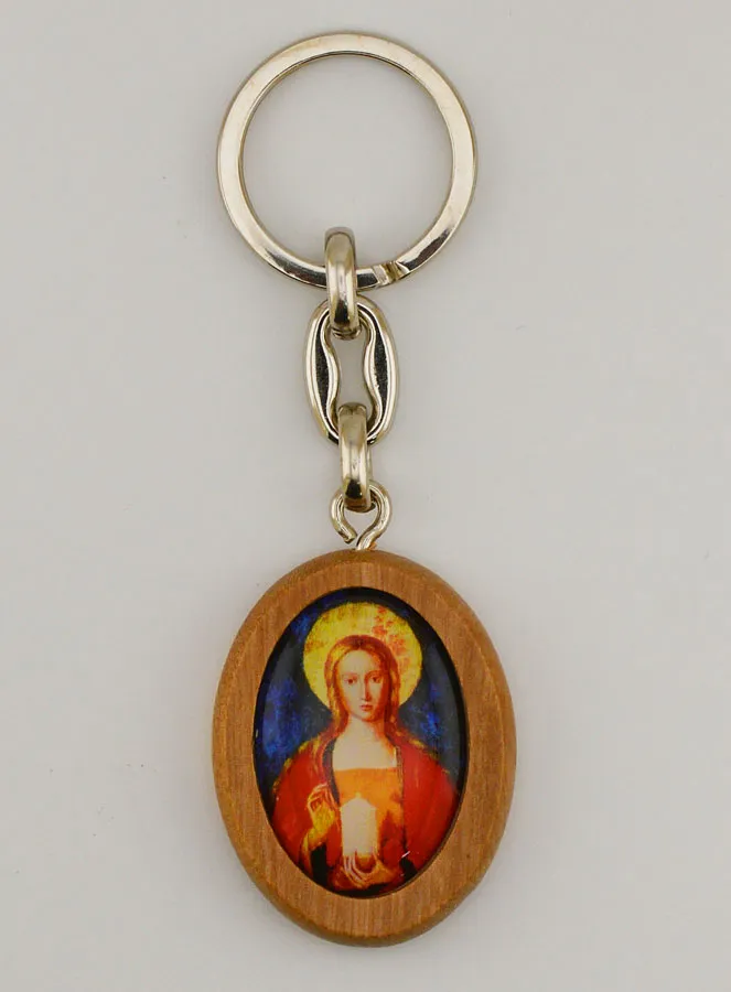 St Mary Magdalene and St Christopher Keyring (pic 1)