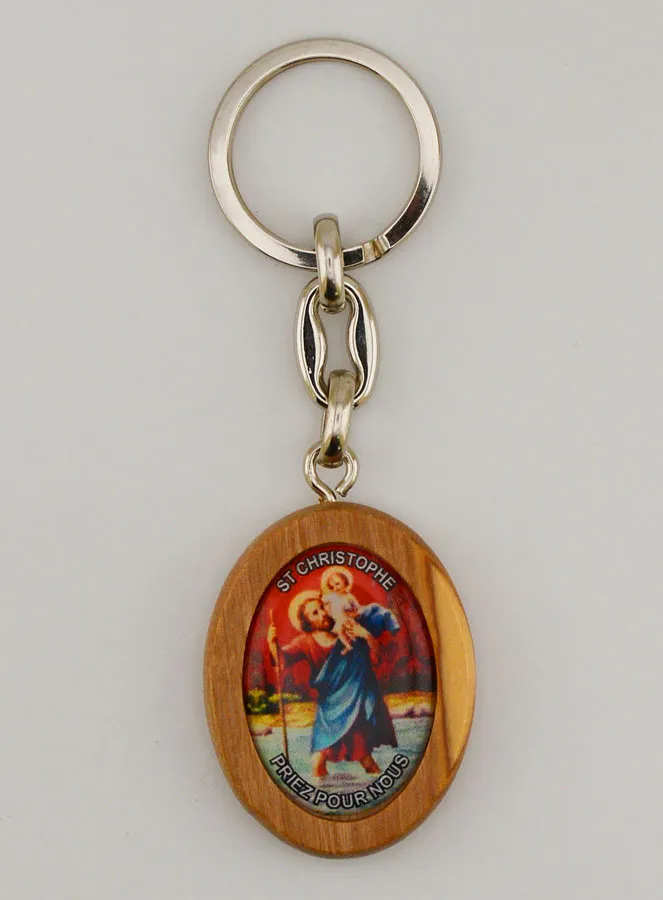 St Mary Magdalene and St Christopher Keyring (pic 2)