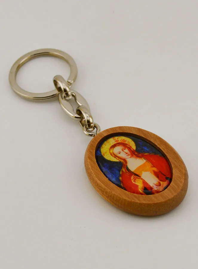 St Mary Magdalene and St Christopher Keyring (pic 3)