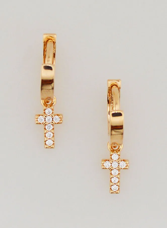 Children's Earrings – Cross Hoops (pic 1)