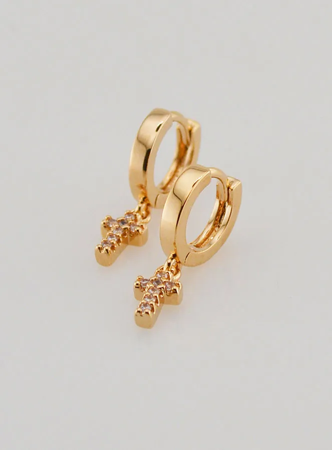 Children's Earrings – Cross Hoops (pic 3)