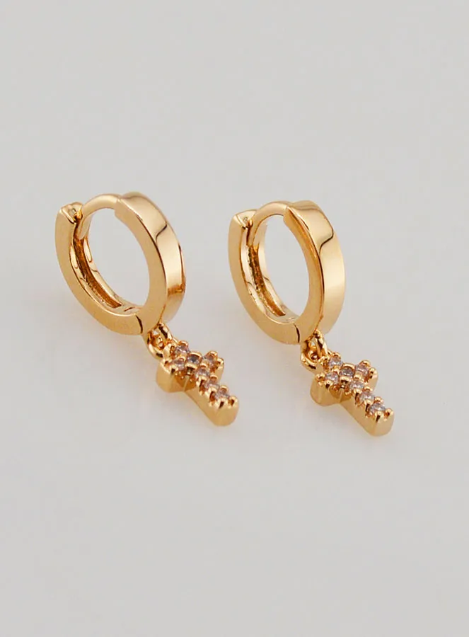 Children's Earrings – Cross Hoops (pic 4)