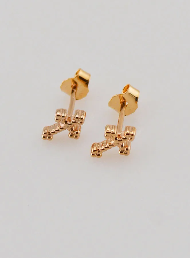 Cross Earrings Gold-Plated (pic 3)