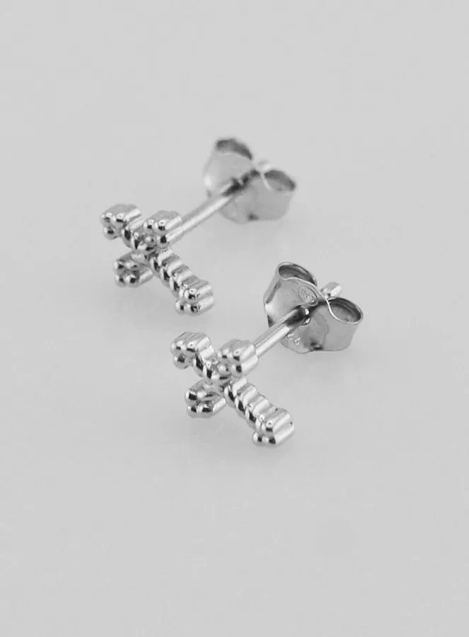 Silver Cross Earrings (pic 2)