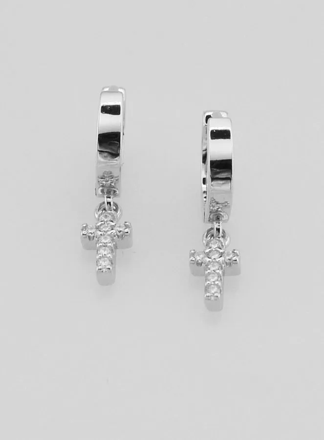 Children's Earrings – Cross Hoops (pic 1)