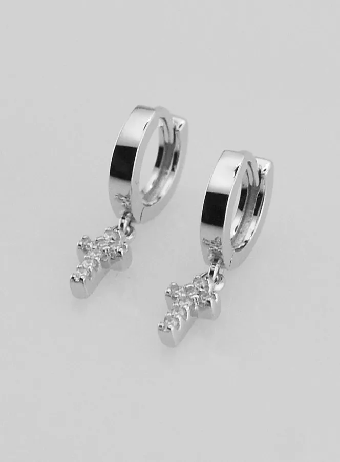 Children's Earrings – Cross Hoops (pic 2)