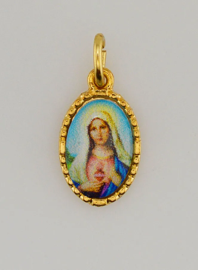 Twisted-Edge Medal 15mm – Sacred Heart of Mary (pic 1)