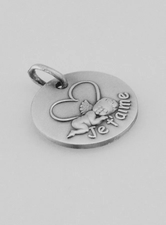 Silver Christening Medal – Je t'aime (pic 3)