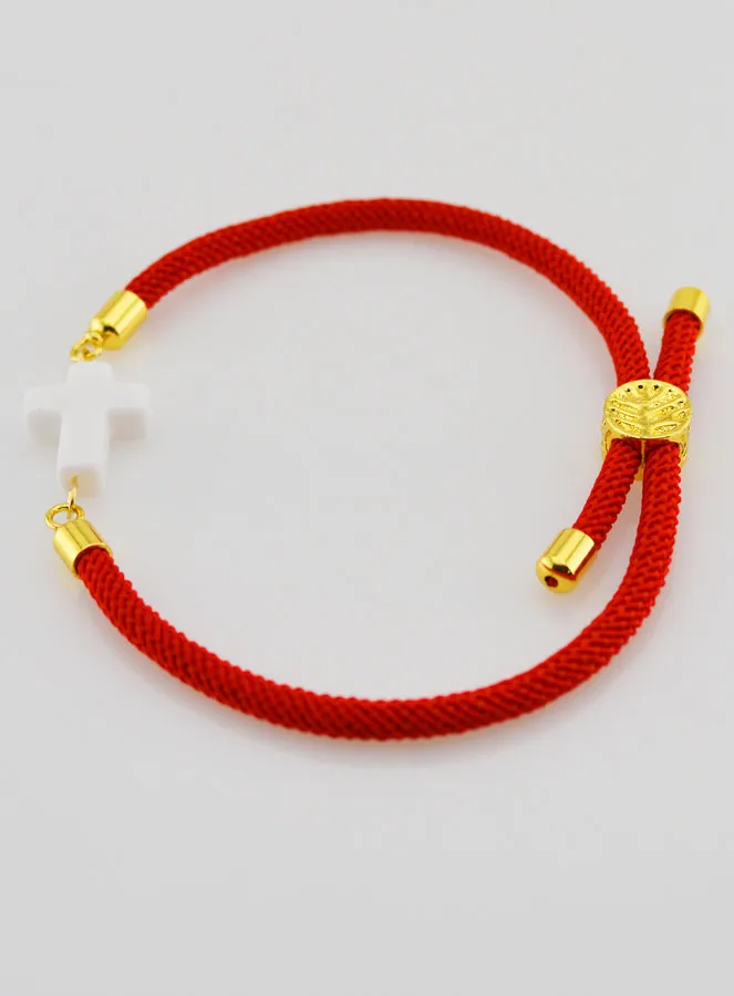 Religious Bracelet with Cross – Red (pic 2)