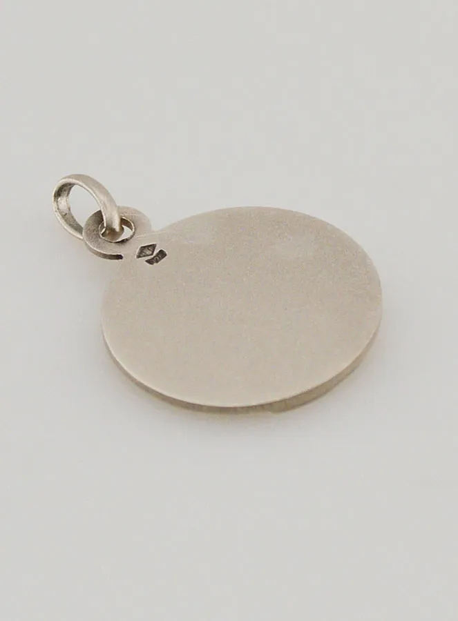 Silver Medal Virgin Mary with Petals – 16mm (pic 4)