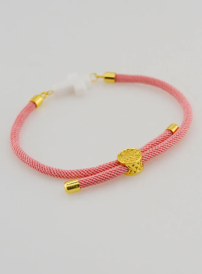 Religious Bracelet with Cross – Pink (pic 4)