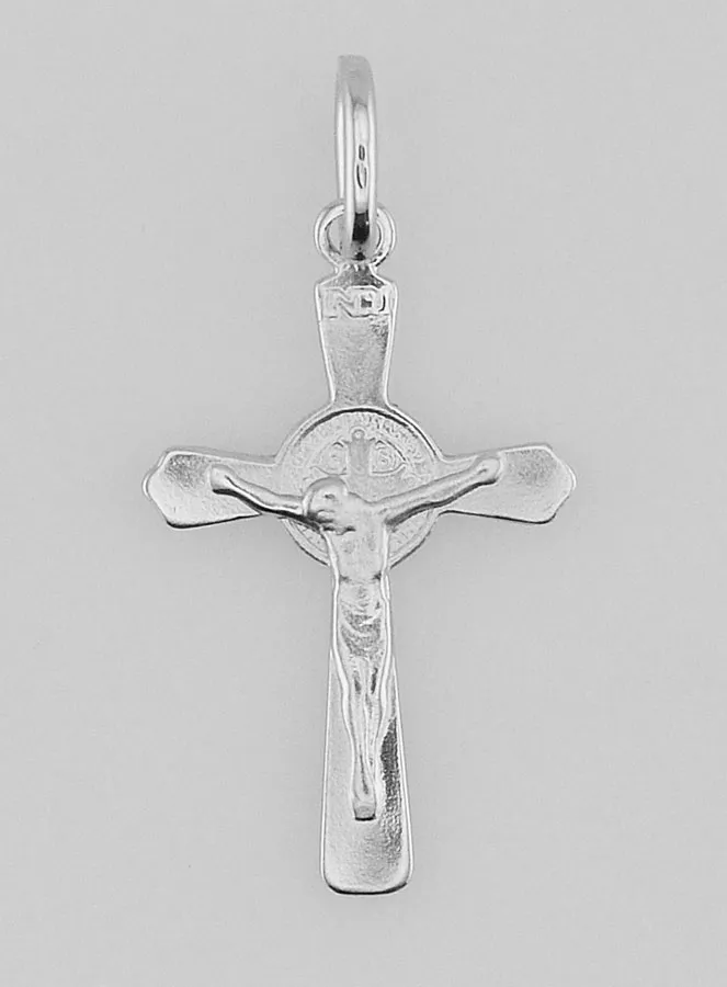 Silver St Benedict's Cross Pendant – 22mm (pic 1)
