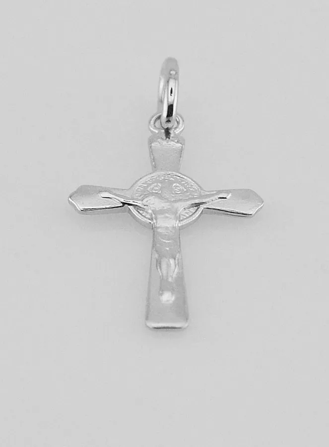 Silver St Benedict's Cross Pendant – 22mm (pic 2)
