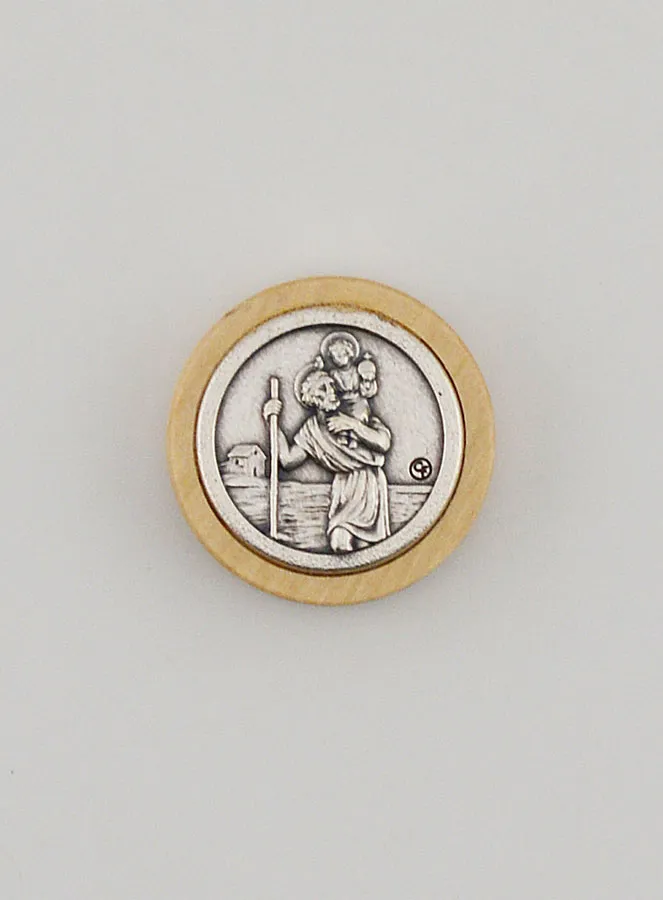 Saint Christopher Car Badge Magnet - 22mm (pic 1)