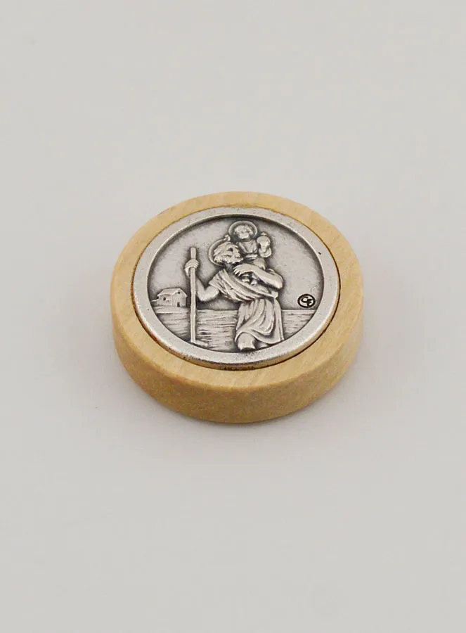 Saint Christopher Car Badge Magnet - 22mm (pic 2)