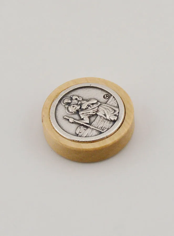 Saint Christopher Car Badge Magnet - 22mm (pic 3)