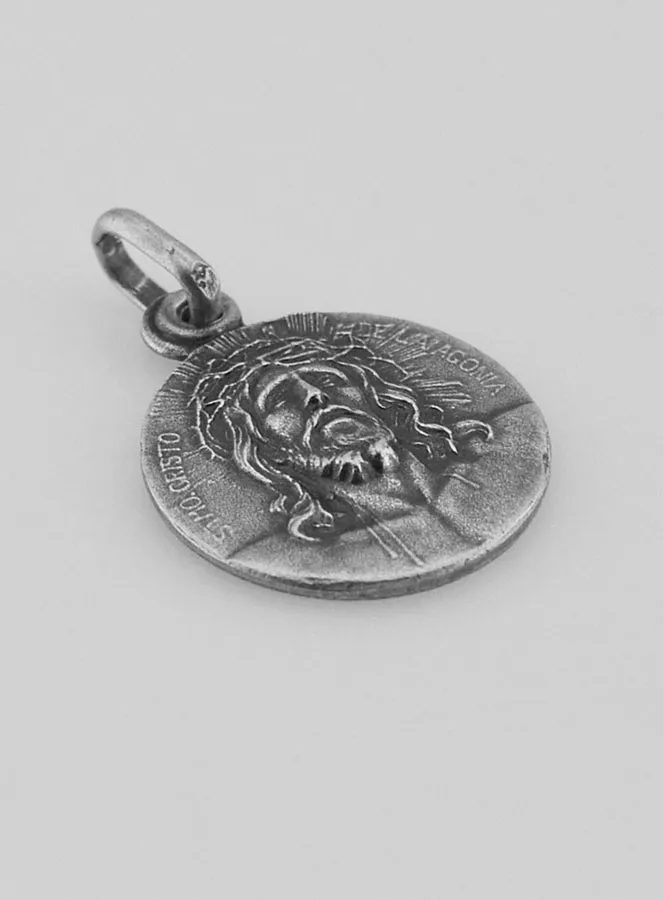 Silver Holy Face of Christ Medal – 17mm (pic 3)