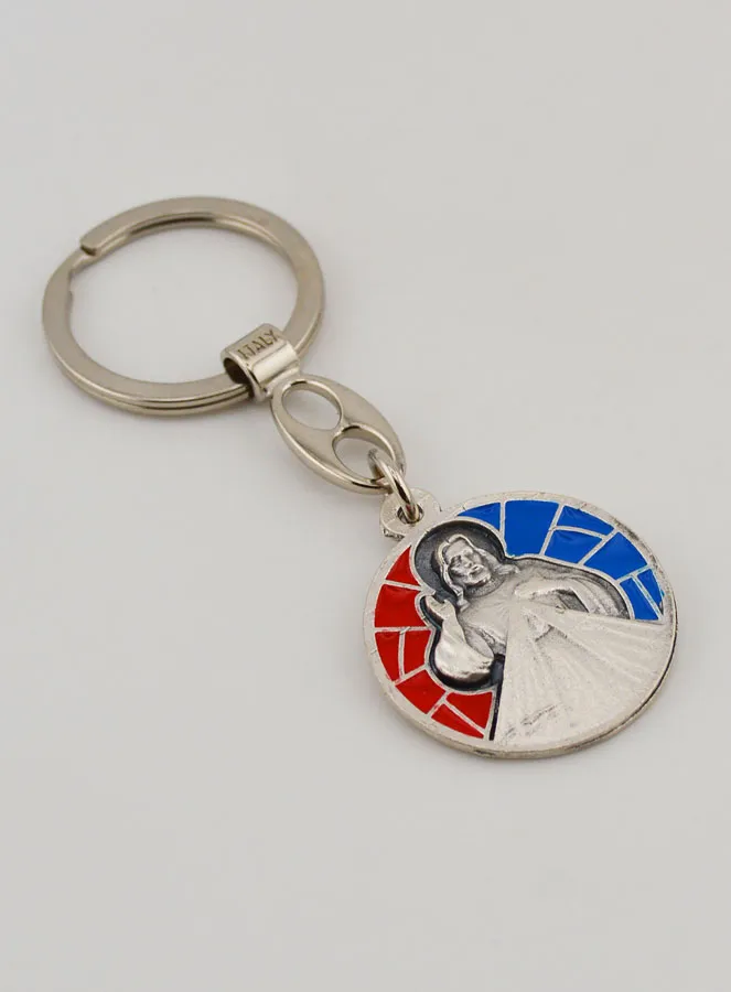 Enamel Keyring Merciful Jesus (pic 3)