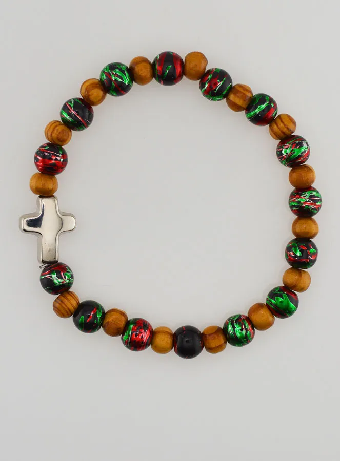 Children’s Bracelet with Cross – Black (pic 1)