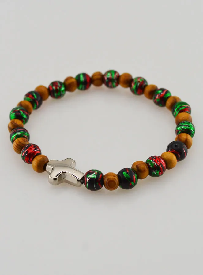 Children’s Bracelet with Cross – Black (pic 3)