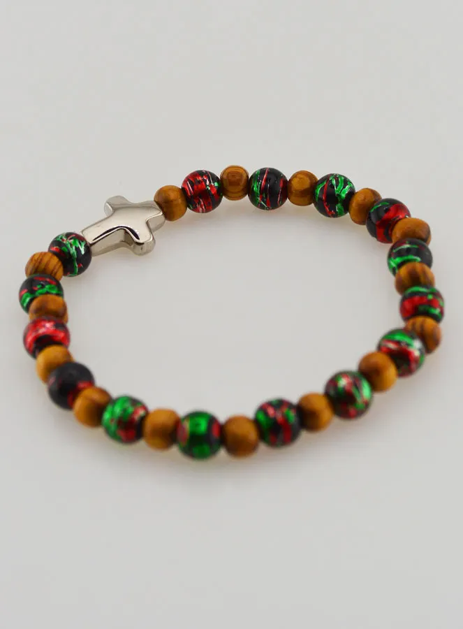 Children’s Bracelet with Cross – Black (pic 4)