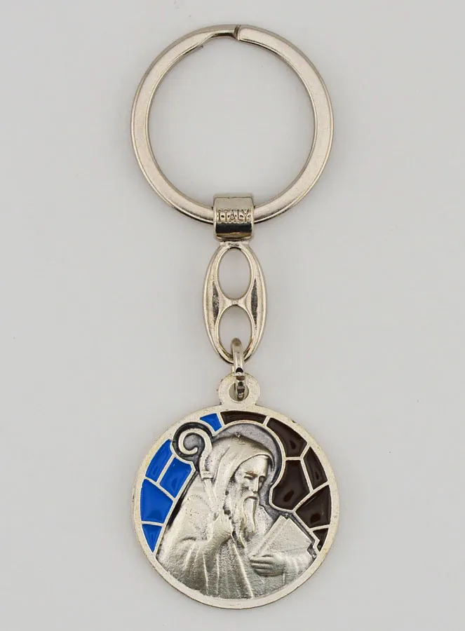 Saint Benedict Enamel Keyring (pic 1)