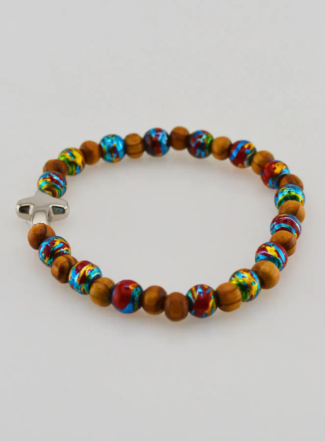 Children’s Bracelet with Cross – Red (pic 2)
