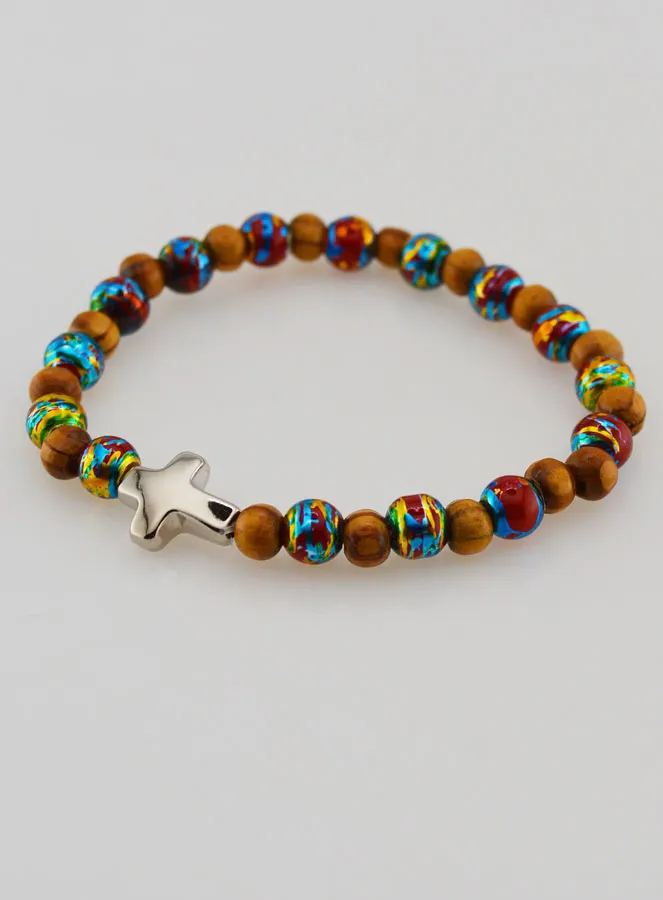 Children’s Bracelet with Cross – Red (pic 3)