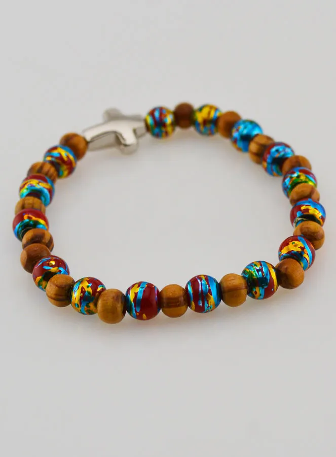 Children’s Bracelet with Cross – Red (pic 4)