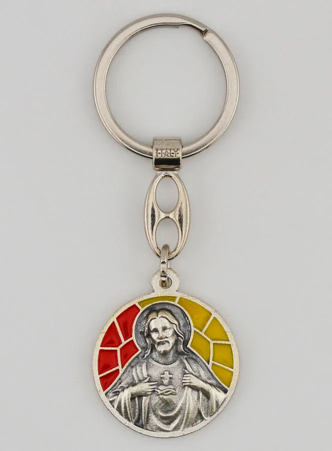 Sacred Heart of Jesus Enamel Keyring (pic 1)