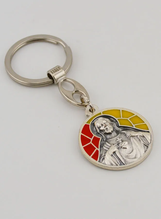 Sacred Heart of Jesus Enamel Keyring (pic 3)
