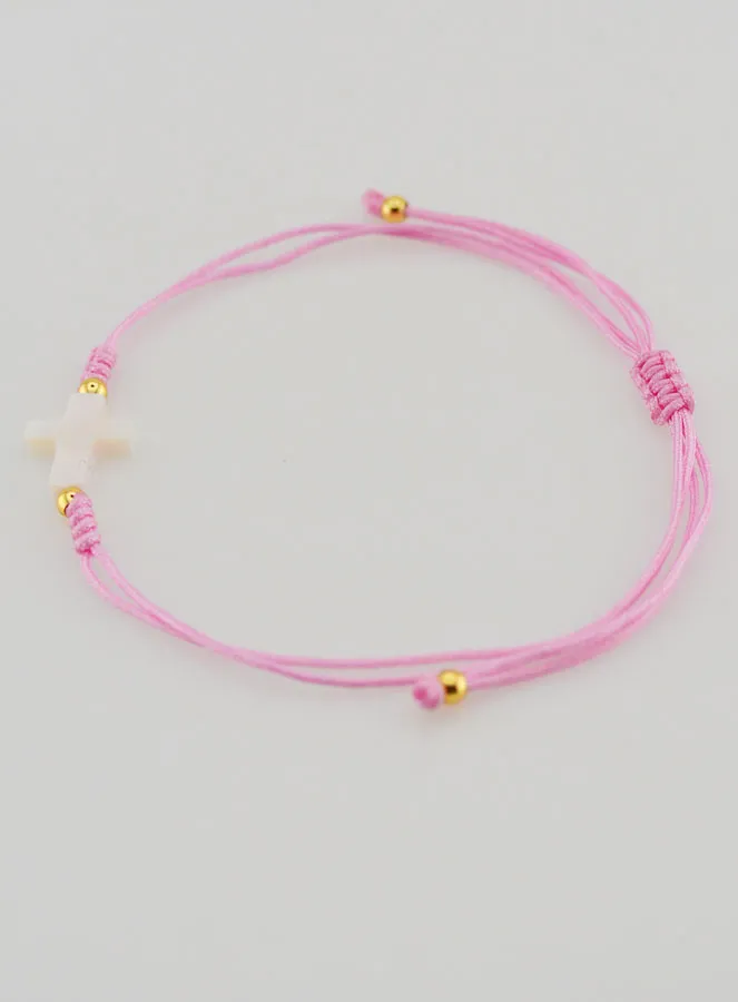 Bracelet with Cross - Pink (pic 2)