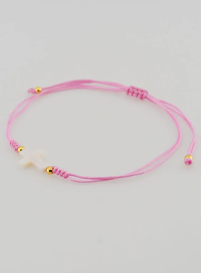 Bracelet with Cross - Pink (pic 3)