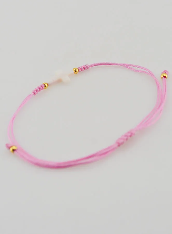 Bracelet with Cross - Pink (pic 4)