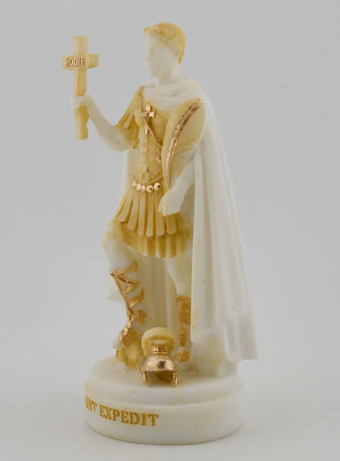 Painted Alabaster Statue of Saint Expedite – 12cm (pic 2)