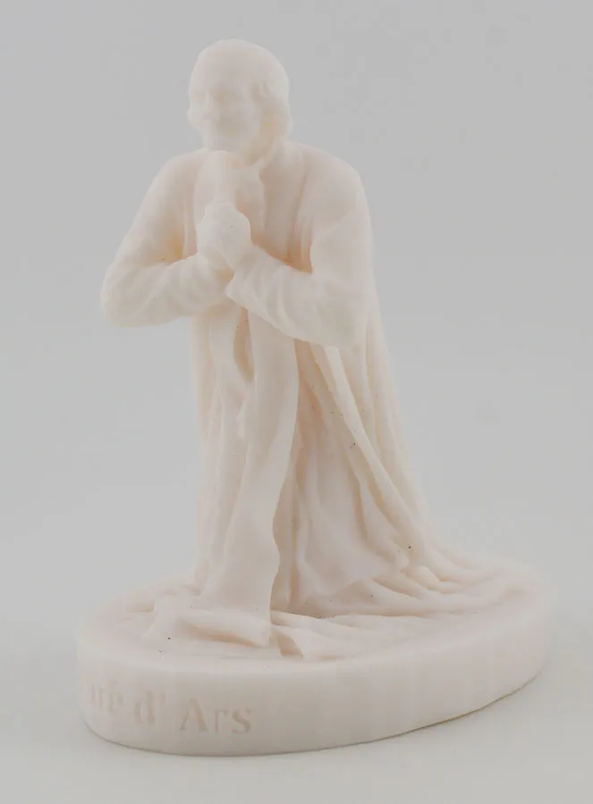 Alabaster Statue of the Holy Curé of Ars – 12cm (pic 2)