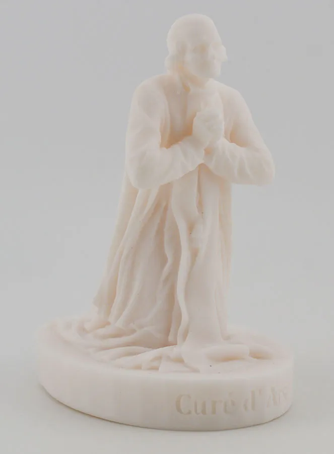 Alabaster Statue of the Holy Curé of Ars – 12cm (pic 3)